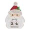 Contemporary Home Living 15" Red and White Santa Head Advent Calendar with Date Tiles